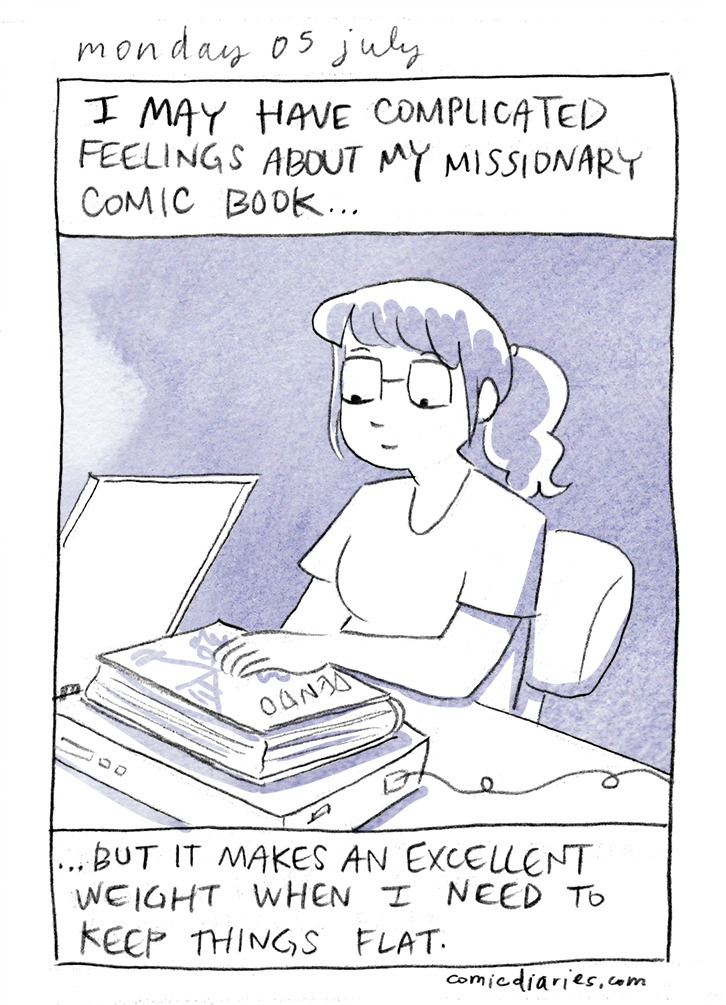 &ldquo;I may have complicated feelings about my missionary comic book&hellip; but it makes an excellent weight when I need to keep things flat